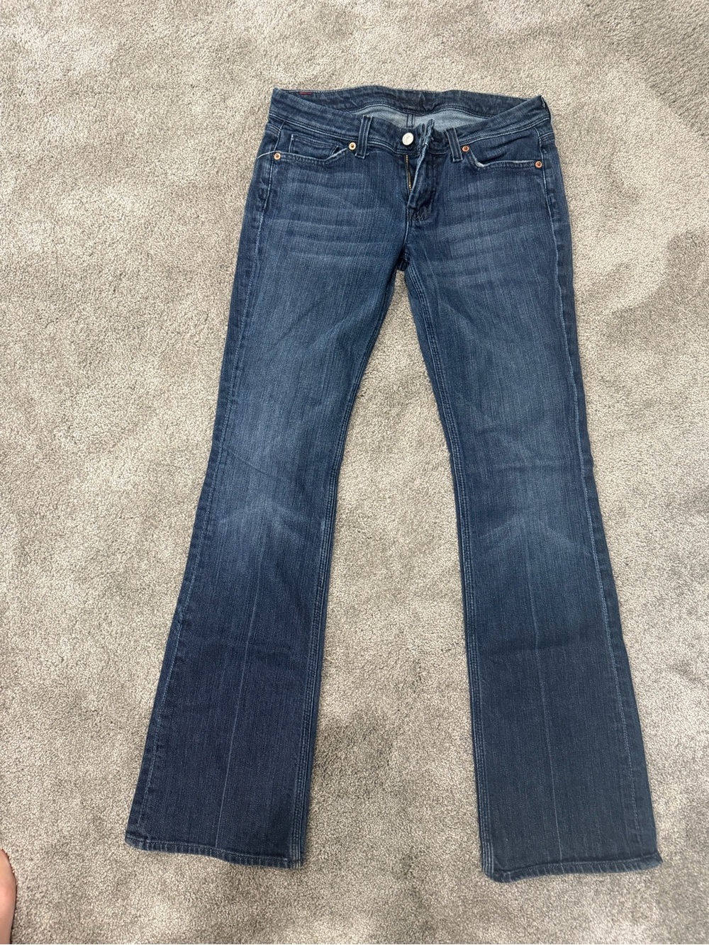 7 For All Mankind Dark Blue Flare Jeans